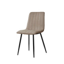 Silla XENA, en taupe, vista en perspectiva