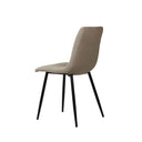 Silla XENA, en taupe, vista trasera en perspectiva