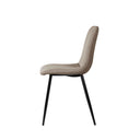 Silla XENA, en taupe, vista lateral