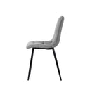 Silla BIMBA, en gris claro, vista trasera en perspectiva