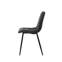 Silla BIMBA, en gris oscuro, vista trasera en perspectiva