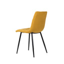 Silla BIMBA, en mostaza, vista trasera en perspectiva