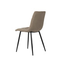 Silla BIMBA, en taupe, vista trasera en perspectiva
