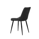 Silla MILA, en gris oscuro, vista lateral