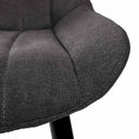 Silla MILA, en gris oscuro, detalle del acabado