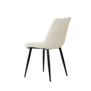 Silla MILA, en beige, vista lateral