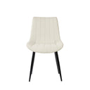 Silla MILA, en beige, vista frontal