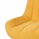 Silla MILA, en mostaza, detalle del acabado