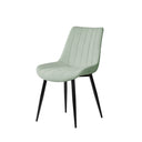 Silla MILA, en menta, vista en perspectiva