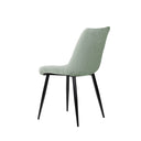 Silla MILA, en menta, vista trasera en perspectiva