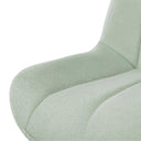 Silla MILA, en menta, detalle del acabado