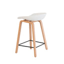 Taburete bajo RUTH con patas de madera