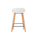 Taburete bajo RUTH con patas de madera