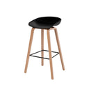 Taburete alto RONIE con patas de madera