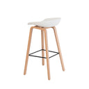Taburete alto RONIE con patas de madera