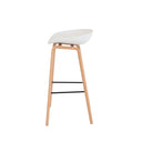 Taburete alto RONIE con patas de madera
