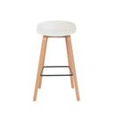 Taburete alto RONIE con patas de madera