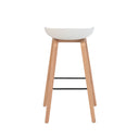 Taburete alto RONIE con patas de madera