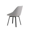 Silla AMELIE, en gris claro, vista trasera en perspectiva