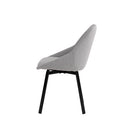 Silla AMELIE, en gris claro, vista lateral