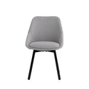Silla AMELIE, en gris claro, vista frontal