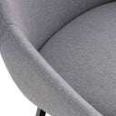 Silla AMELIE, en gris claro, detalle del acabado