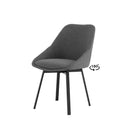 Silla AMELIE, en gris oscuro, vista en perspectiva