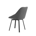 Silla AMELIE, en gris oscuro, vista trasera en perspectiva
