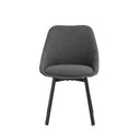 Silla AMELIE, en gris oscuro, vista frontal