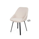 Silla AMELIE, en beige, vista en perspectiva