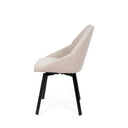 Silla AMELIE, en beige, vista lateral