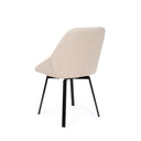 Silla AMELIE, en beige, vista frontal