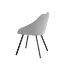Silla LANNA, en gris claro, vista trasera en perspectiva