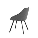 Silla LANNA, en gris oscuro, vista trasera en perspectiva