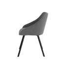 Silla LANNA, en gris oscuro, vista lateral