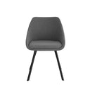 Silla LANNA, en gris oscuro, vista frontal