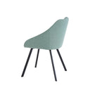Silla LANNA, en menta, vista trasera en perspectiva