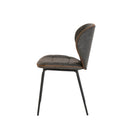 Silla DAFNE, en gris, vista lateral