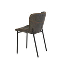 Silla MAYKA, en gris, vista trasera en perspectiva