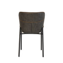 Silla MAYKA, en gris, vista trasera