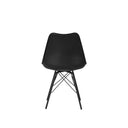Silla KENDRA, en negro, vista trasera