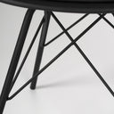 Silla KENDRA, en negro, detalle del acabado