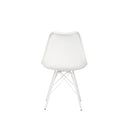 Silla KENDRA, en blanco, vista trasera