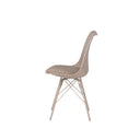 Silla KENDRA, en beige, vista lateral