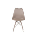 Silla KENDRA, en beige, vista frontal