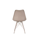Silla KENDRA, en beige, vista trasera