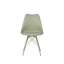 Silla KENDRA, en menta, vista frontal