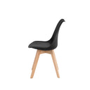 Silla KARINA, en negro, vista lateral