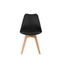 Silla KARINA, en negro, vista frontal