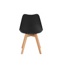 Silla KARINA, en negro, vista trasera